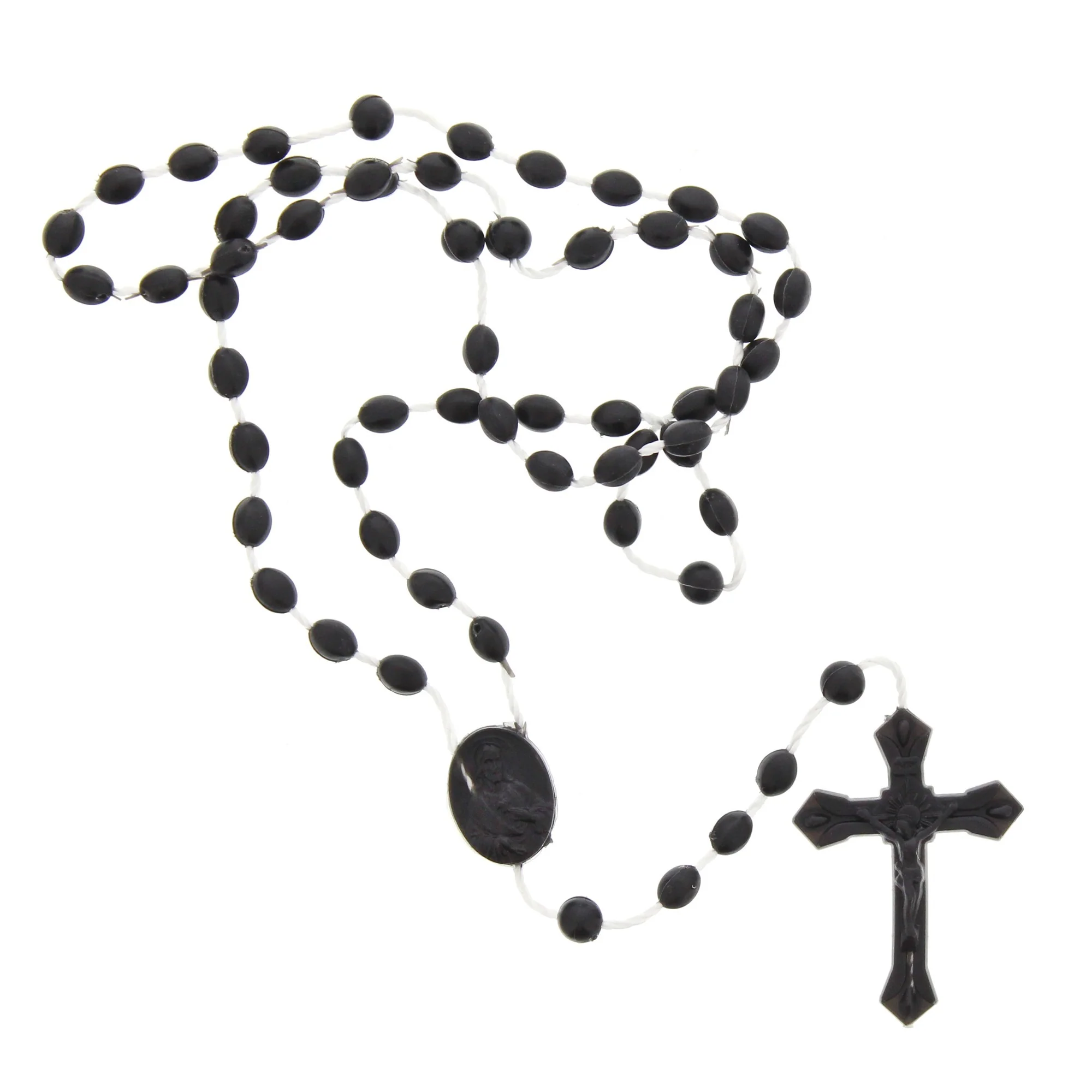Black Plastic Rosaries - Package of 100 - Image 2