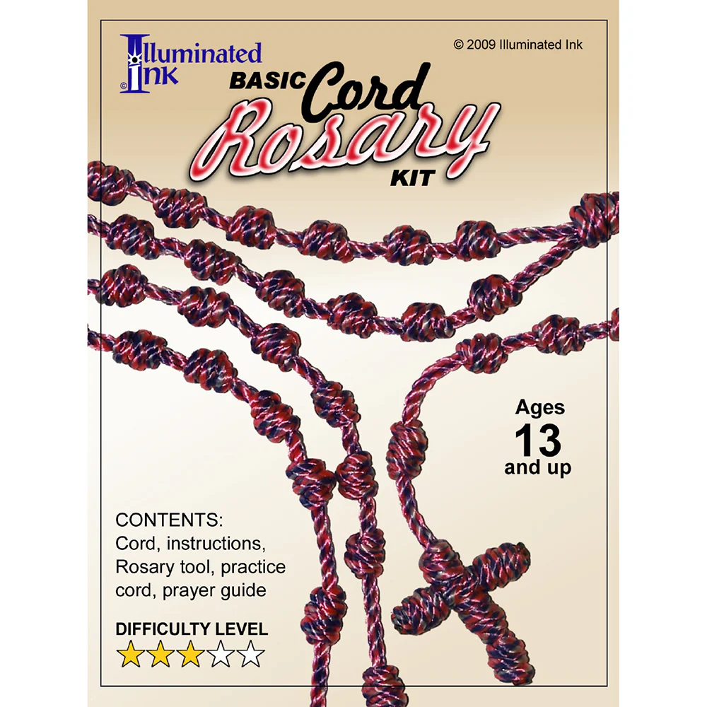 DIY Corded Rosary Kit - Pink or Blue - Image 2