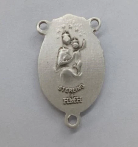 Highly Polished Round Sterling Silver Rosary - Image 2