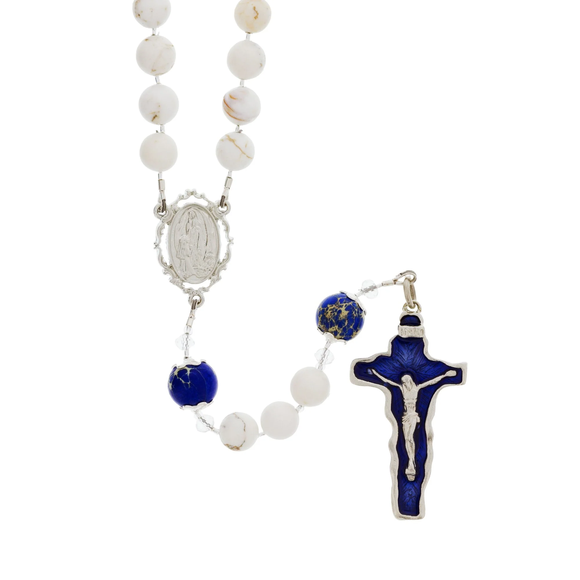 Our Lady of Lourdes Magnesite Rosary - Image 2
