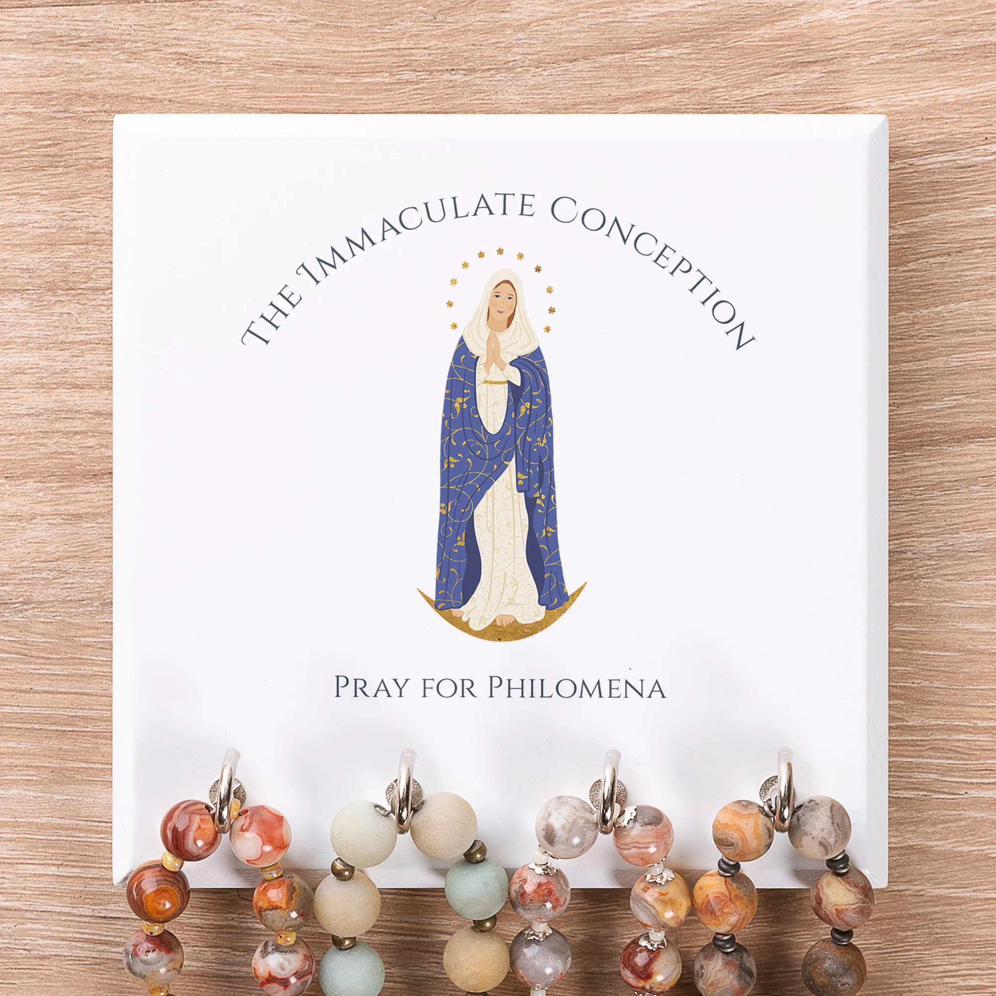 Personalized Immaculate Conception Rosary Rack - Image 2