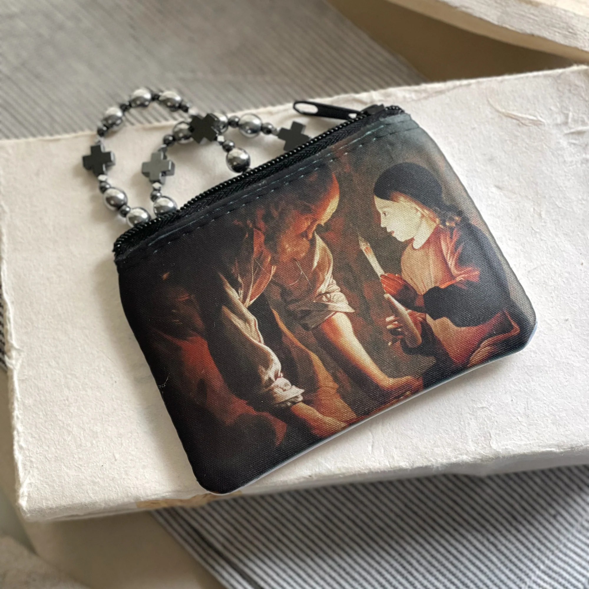 Personalized Saint Joseph the Carpenter Rosary Pouch - Image 2