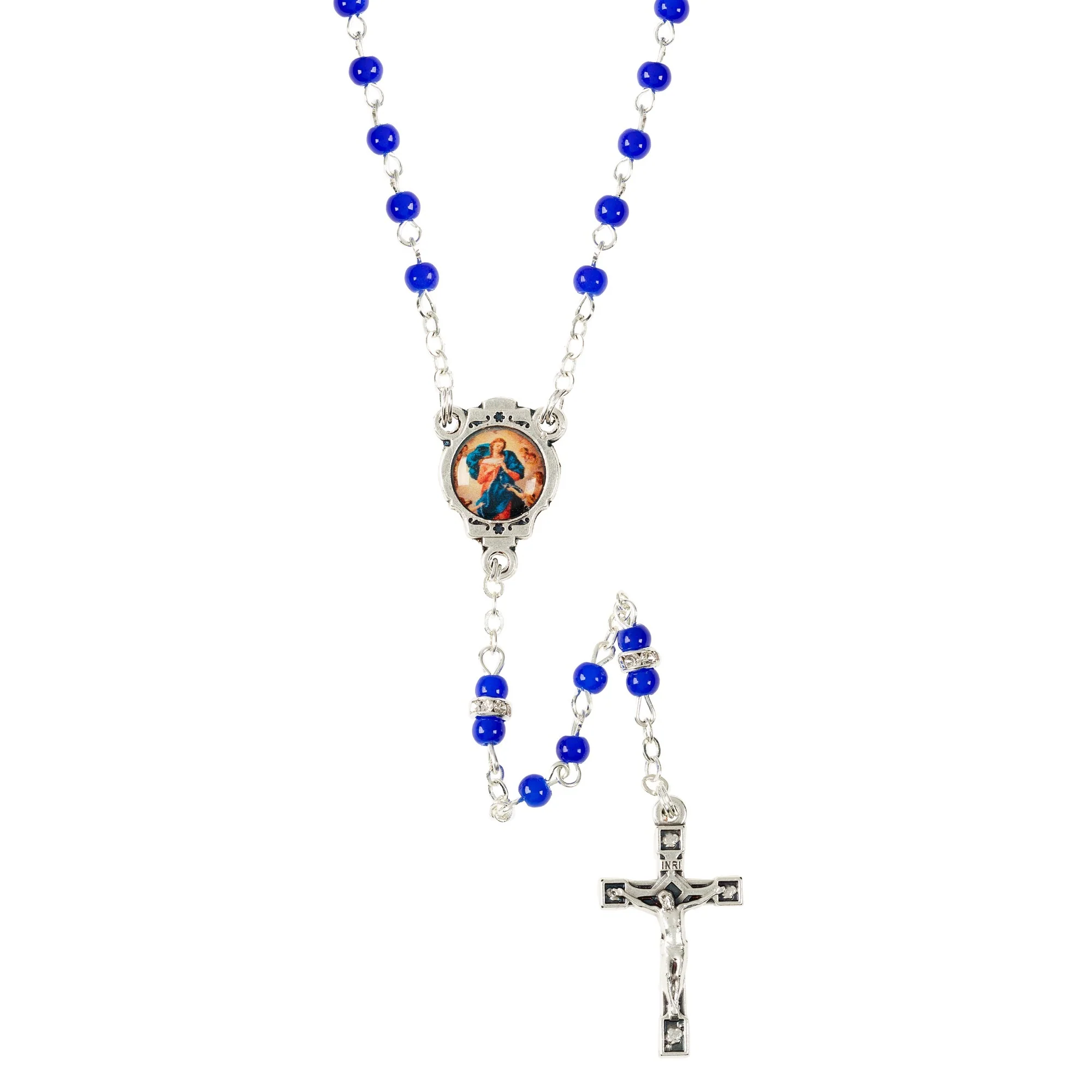 Petite Mary Undoer of Knots Rosary with Holder - Image 3