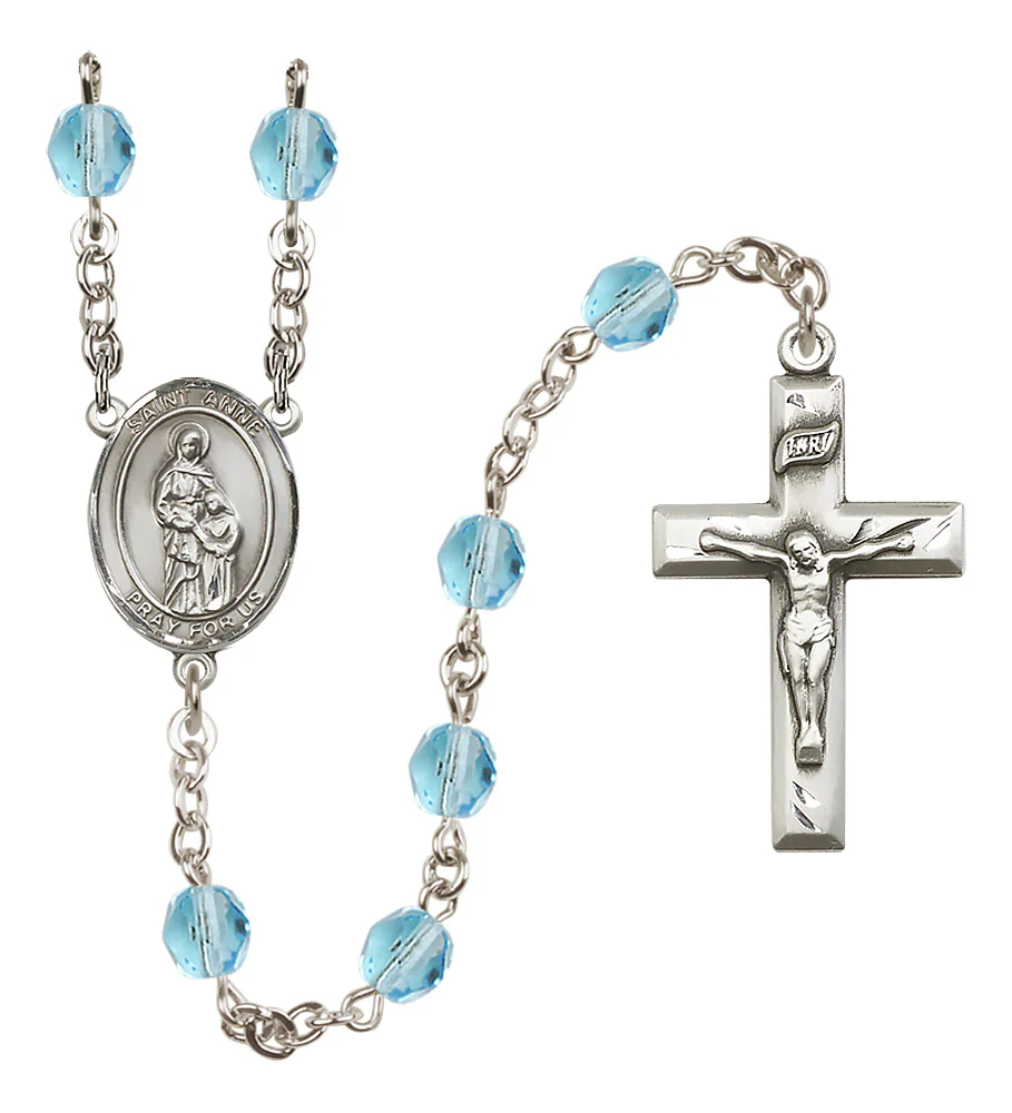 St. Anne Crystal Birthstone Rosary - Multiple Birthstones - Image 2