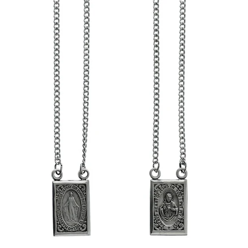 Sterling Scapular with Miraculous Medal - Image 4