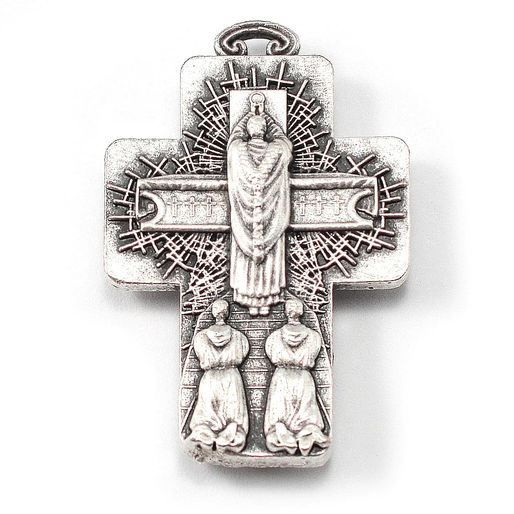 White Glass Holy Mass Rosary - Image 3